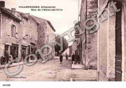 Ville de VILLEFAGNAN, carte postale ancienne