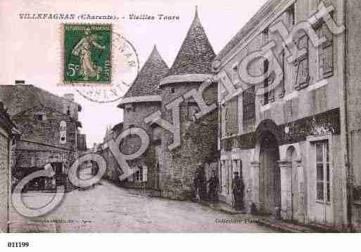 Ville de VILLEFAGNAN, carte postale ancienne