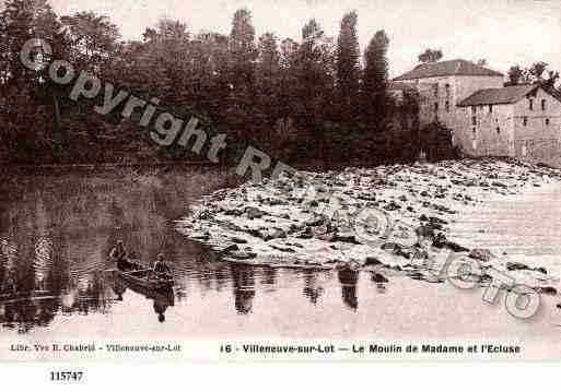Ville de VILLENEUVESURLOT, carte postale ancienne