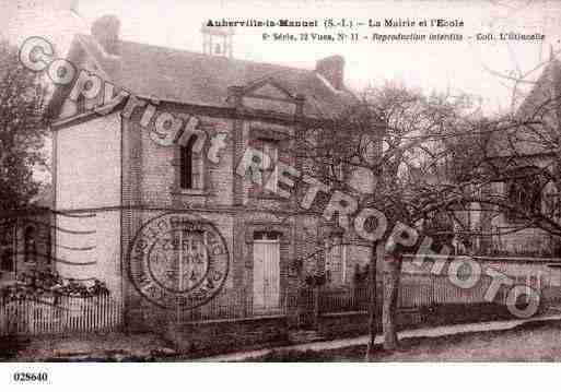 Ville de AUBERVILLELAMANUEL, carte postale ancienne