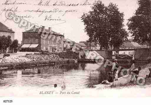 Ville de BLANZY, carte postale ancienne