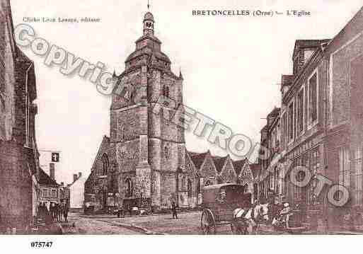Ville de BRETONCELLES, carte postale ancienne Ville de BRETONCELLES, carte postale ancienne