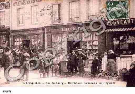 Ville de BRICQUEBEC, carte postale ancienne