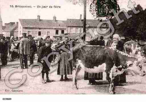 Ville de BRICQUEBEC, carte postale ancienne