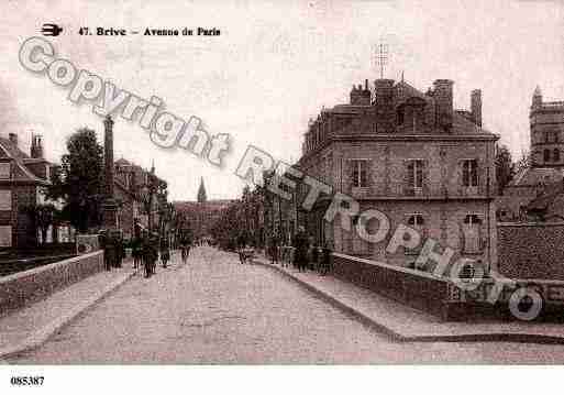 Ville de BRIVELAGAILLARDE, carte postale ancienne