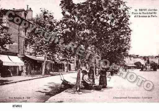 Ville de BRIVELAGAILLARDE, carte postale ancienne