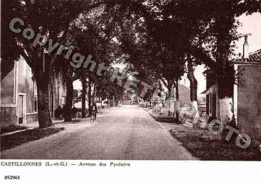 Ville de CASTILLONNES, carte postale ancienne