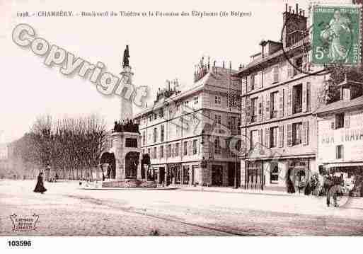 Ville de CHAMBERY, carte postale ancienne