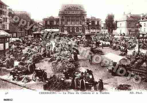 Ville de CHERBOURG, carte postale ancienne