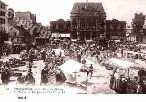 Ville de CHERBOURG, carte postale ancienne