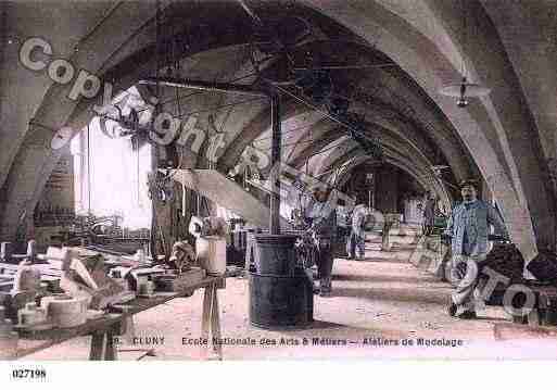 Ville de CLUNY, carte postale ancienne