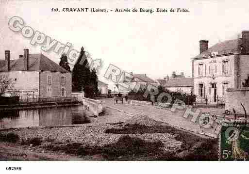 Ville de CRAVANT, carte postale ancienne