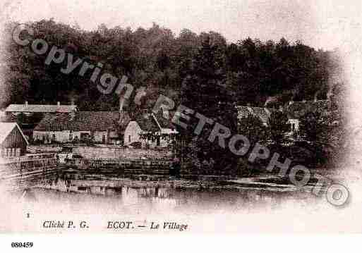 Ville de ECOT, carte postale ancienne