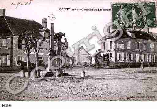 Ville de GASNY, carte postale ancienne