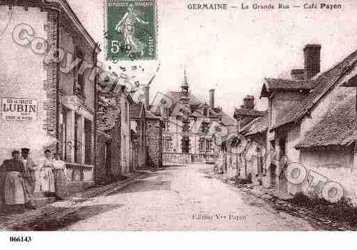 Ville de GERMAINE, carte postale ancienne