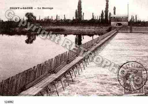 Ville de GIGNYSURSAONE, carte postale ancienne