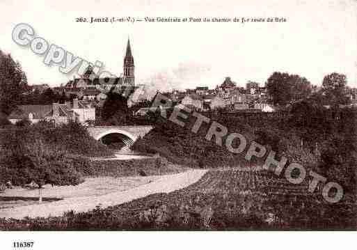 Ville de JANZE, carte postale ancienne