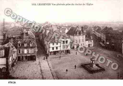 Ville de LESNEVEN, carte postale ancienne