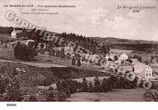 Ville de MAZETSAINTVOY, carte postale ancienne