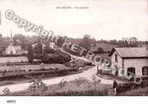 Ville de MELICOURT, carte postale ancienne