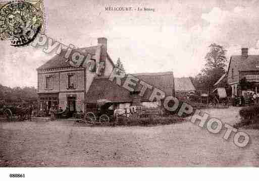 Ville de MELICOURT, carte postale ancienne