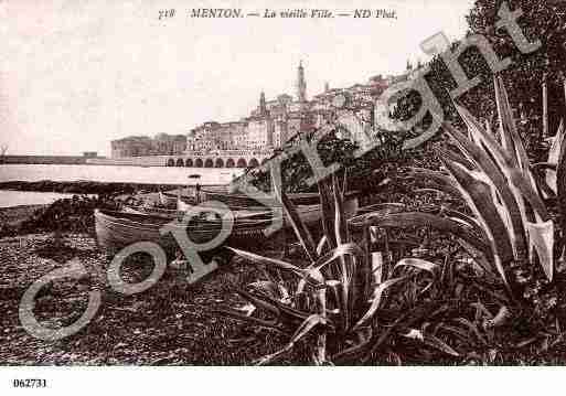 Ville de MENTON, carte postale ancienne