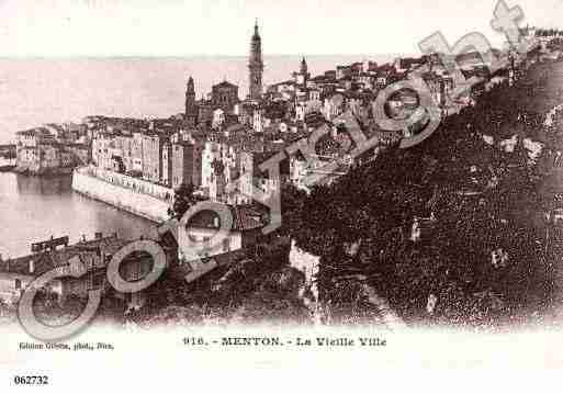 Ville de MENTON, carte postale ancienne