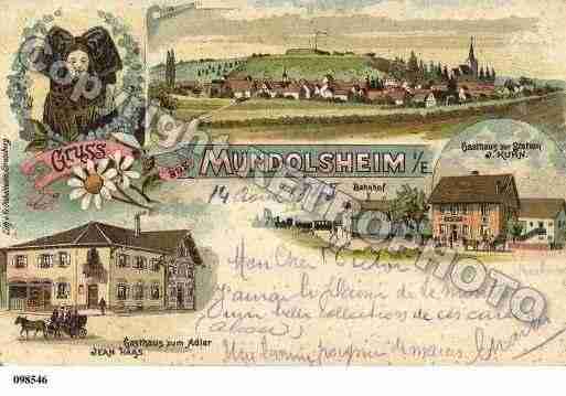 Ville de MUNDOLSHEIM, carte postale ancienne