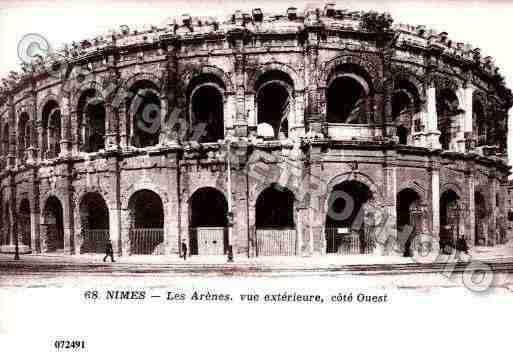 Ville de NIMES, carte postale ancienne