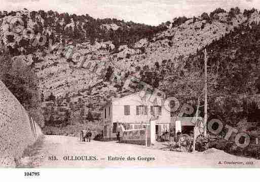 Ville de OLLIOULES, carte postale ancienne