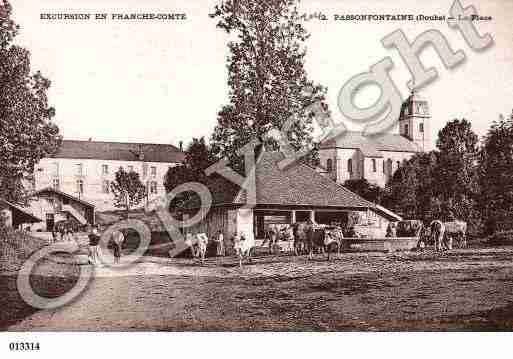 Ville de PASSONFONTAINE, carte postale ancienne