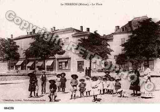 Ville de PERREON(LE), carte postale ancienne