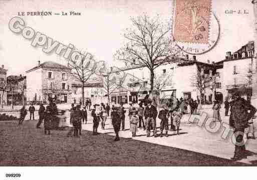 Ville de PERREON(LE), carte postale ancienne