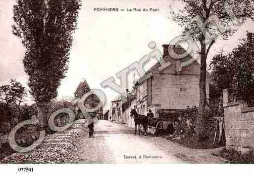 Ville de POMMIERS, carte postale ancienne