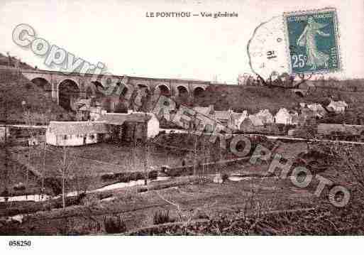 Ville de PONTHOU(LE), carte postale ancienne