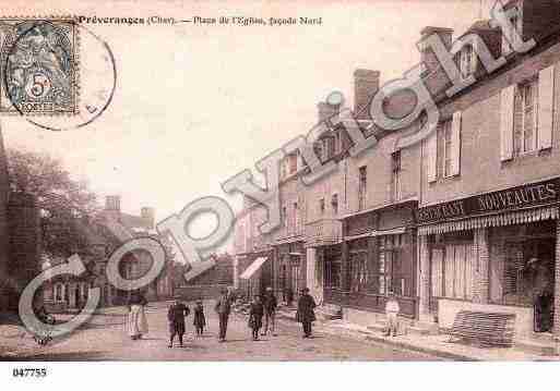 Ville de PREVERANGES, carte postale ancienne