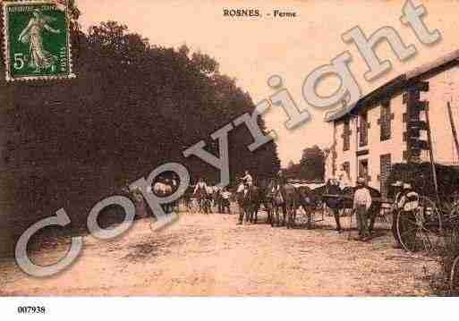 Ville de ROSNES, carte postale ancienne
