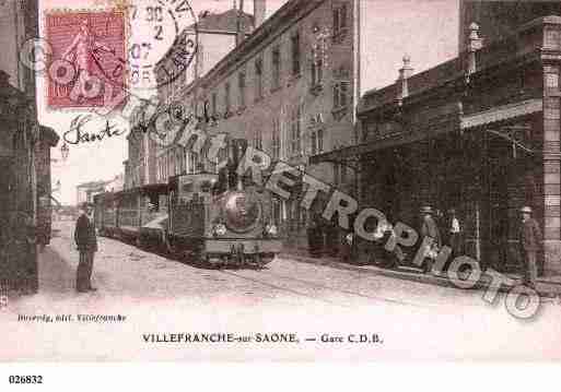 Ville de VILLEFRANCHESURSAONE, carte postale ancienne