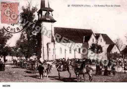 Ville de VOUZERON, carte postale ancienne