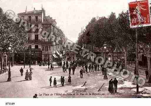 Ville de AVIGNON, carte postale ancienne