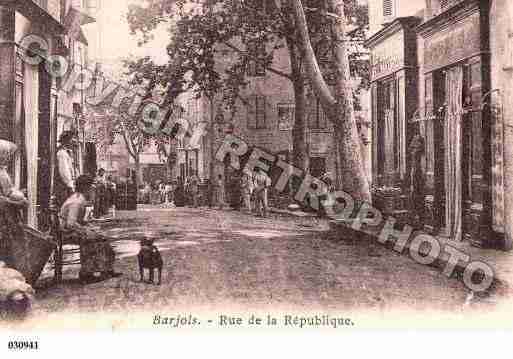 Ville de BARJOLS, carte postale ancienne