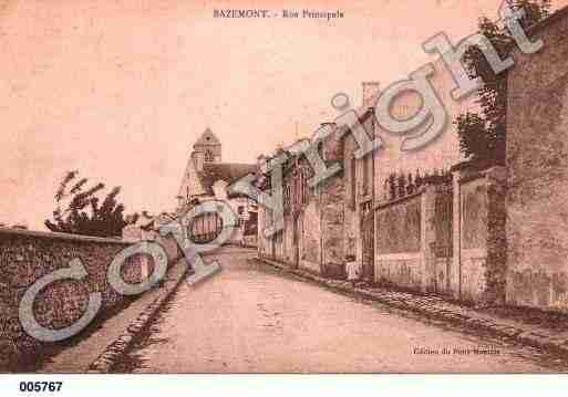 Ville de BAZEMONT, carte postale ancienne