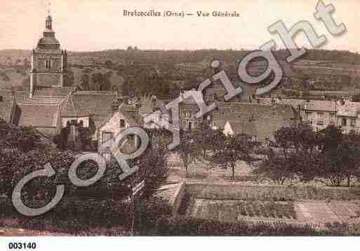 Ville de BRETONCELLES, carte postale ancienne