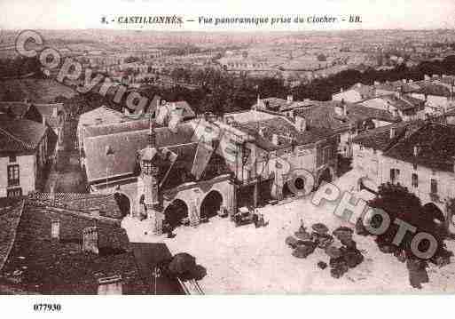 Ville de CASTILLONNES, carte postale ancienne