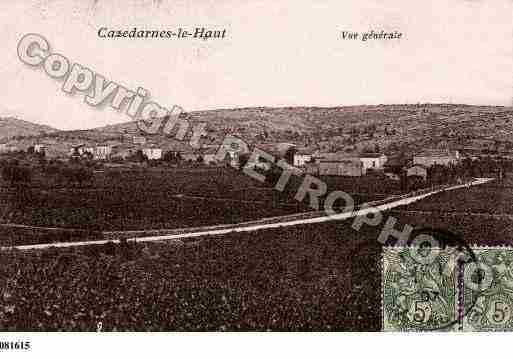 Ville de CAZEDARNES, carte postale ancienne