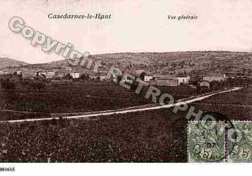 Ville de CAZEDARNES, carte postale ancienne