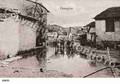 Ville de CHAMPLON, carte postale ancienne