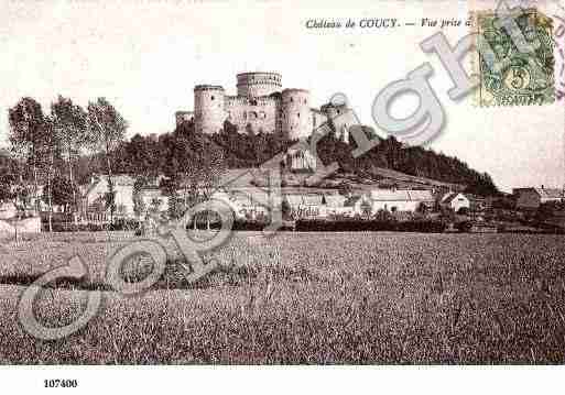 Ville de COUCYLECHATEAUAUFFRIQUE, carte postale ancienne