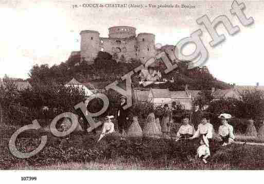 Ville de COUCYLECHATEAUAUFFRIQUE, carte postale ancienne