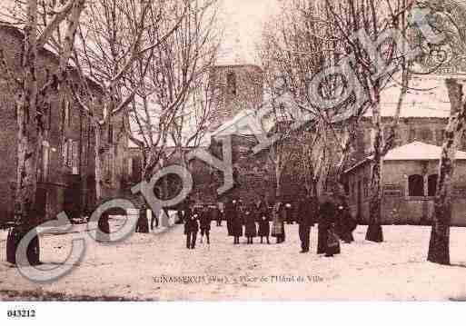 Ville de GINASSERVIS, carte postale ancienne